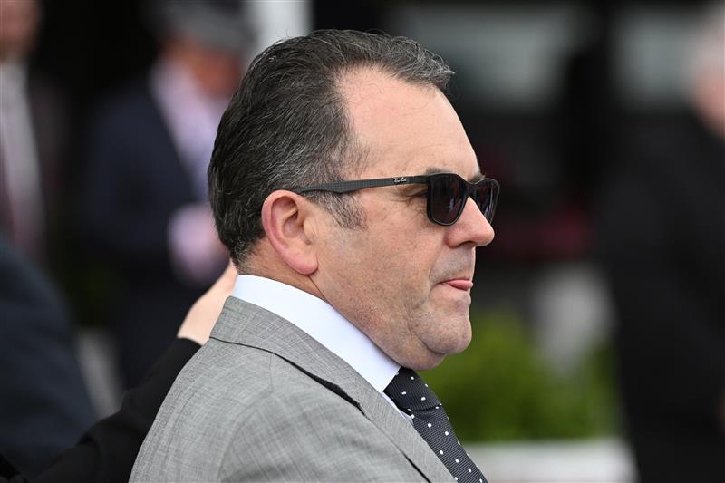 MELBOURNE, AUSTRALIA - SEPTEMBER 13: Trainer Robbie Griffiths after Legacy Bound won Race 2, the Schweppes Poseidon Stakes during Melbourne Racing at Flemington Racecourse on September 13, 2025 in Melbourne, Australia. (Photo by Vince Caligiuri/Getty Images)