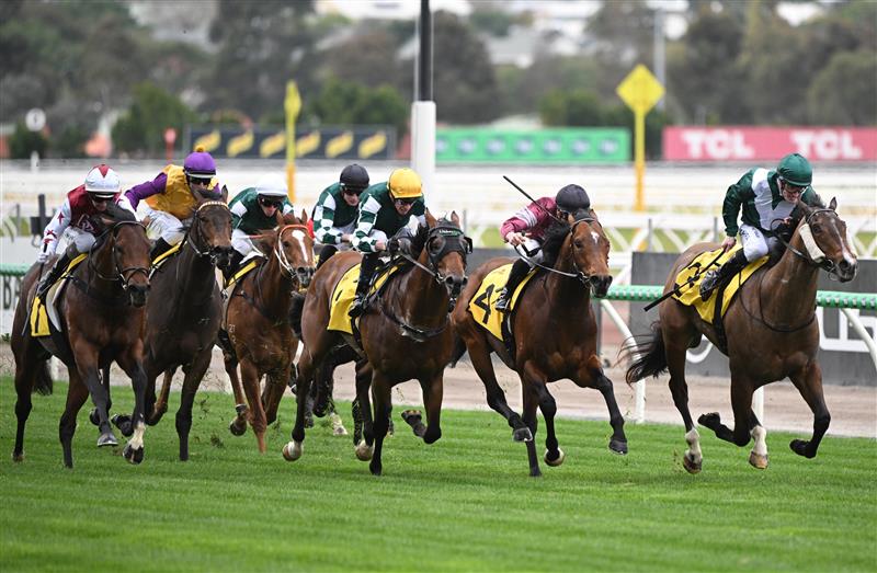 MELBOURNE, AUSTRALIA - SEPTEMBER 13: Mark Zahra riding Legacy Bound winning Race 2, the Schweppes Poseidon Stakes during Melbourne Racing at Flemington Racecourse on September 13, 2025 in Melbourne, Australia. (Photo by Vince Caligiuri/Getty Images)