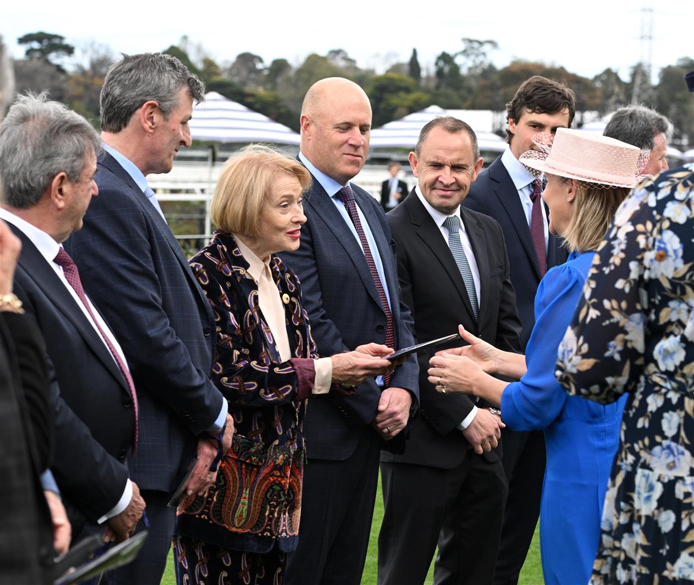 MELBOURNE, AUSTRALIA - SEPTEMBER 13: Trainer Gai Waterhouse is seen at the presentation for trainers and jockeys receiving Honorary Membership from The VRC during Melbourne Racing at Flemington Racecourse on September 13, 2025 in Melbourne, Australia. (Photo by Vince Caligiuri/Getty Images)