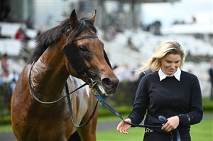 MELBOURNE, AUSTRALIA - SEPTEMBER 13: Kate Brideoake poses with Vinrock after winning Race 3, the Rubaroc Exford Plate during Melbourne Racing at Flemington Racecourse on September 13, 2025 in Melbourne, Australia. (Photo by Vince Caligiuri/Getty Images)