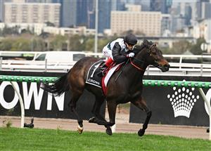 MELBOURNE, AUSTRALIA - SEPTEMBER 13: Craig Williams riding Mr Brightside winning Race 8, the Crown Makybe Diva Stakes during Melbourne Racing at Flemington Racecourse on September 13, 2025 in Melbourne, Australia. (Photo by Vince Caligiuri/Getty Images)