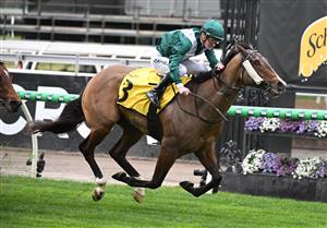 MELBOURNE, AUSTRALIA - SEPTEMBER 13: Mark Zahra riding Legacy Bound winning Race 2, the Schweppes Poseidon Stakes during Melbourne Racing at Flemington Racecourse on September 13, 2025 in Melbourne, Australia. (Photo by Vince Caligiuri/Getty Images)
