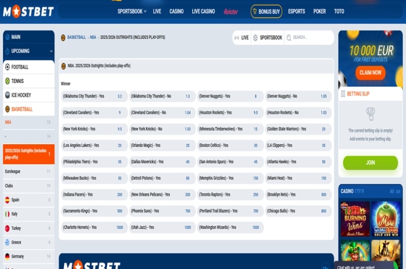 NBA 2025/26 Betting at BetiBet