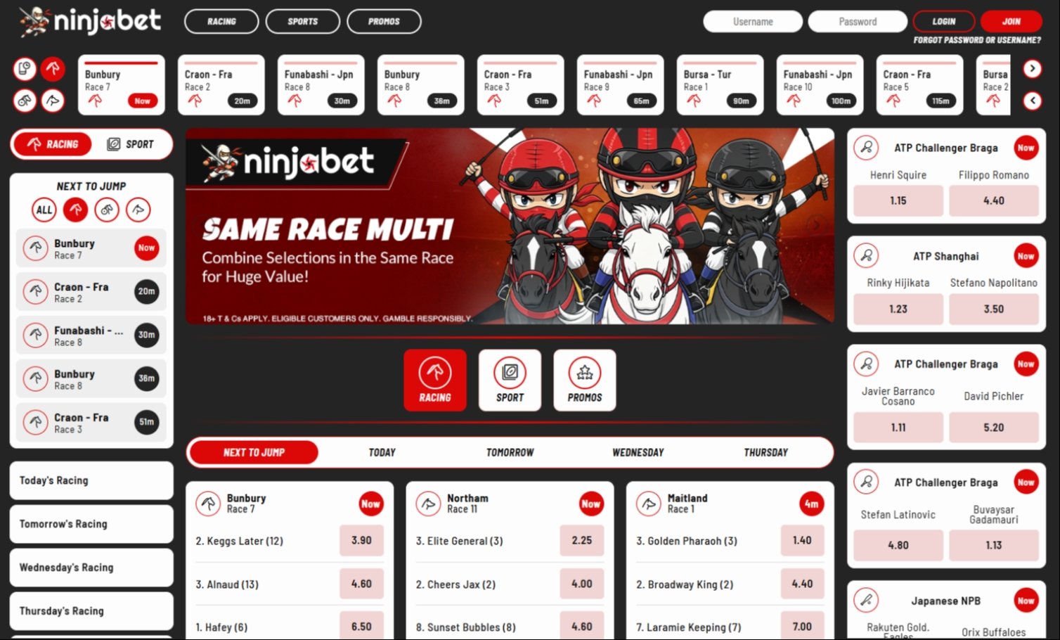 Ninjabet Screenshot