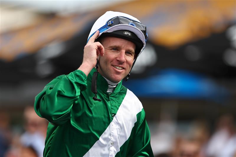 SYDNEY, AUSTRALIA - SEPTEMBER 27: Tommy Berry riding Marhoona  win Race 6 Petaluma Heritage Stakes during Sydney Racing at Rosehill Gardens on September 27, 2025 in Sydney, Australia. (Photo by Jeremy Ng/Getty Images)