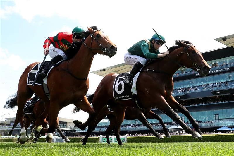 SYDNEY, AUSTRALIA - OCTOBER 04:  Tommy Berry riding Incognito win Race 2 Arrowfield Breeders at Royal Randwick Racecourse on October 04, 2025 in Sydney, Australia. (Getty0