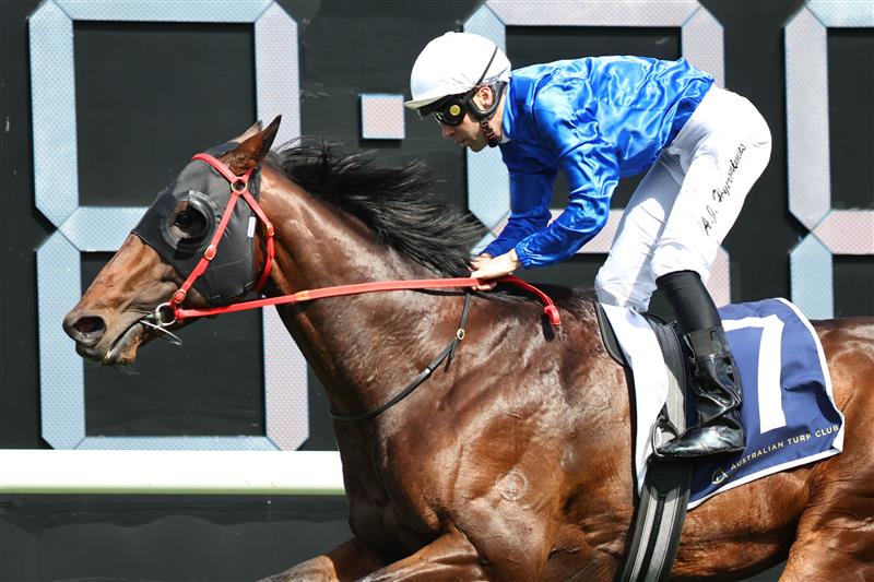 SYDNEY, AUSTRALIA - OCTOBER 04: Adam Hyeronimus riding Attica win Race 4 Plunge Right Dulcify Stakes during Sydney Racing at Royal Randwick Racecourse on October 04, 2025 in Sydney, Australia. (Photo by Jeremy Ng/Getty Images)