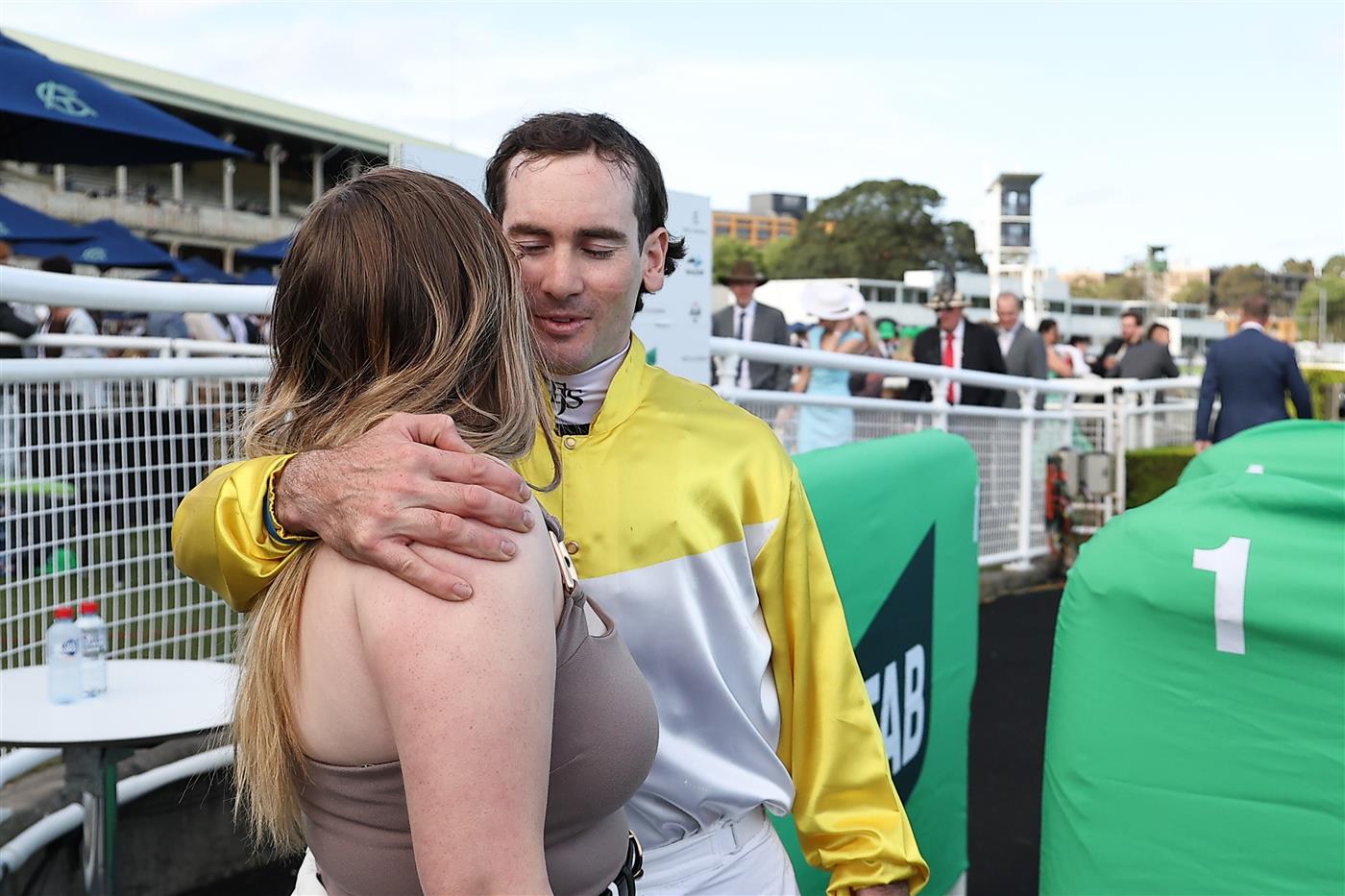 SYDNEY, AUSTRALIA - OCTOBER 04: Tyler Schiller riding Briasa 
 win Race 7 Precise Air Premiere Stakes during Sydney Racing at Royal Randwick Racecourse on October 04, 2025 in Sydney, Australia. (Photo by Jeremy Ng/Getty Images)