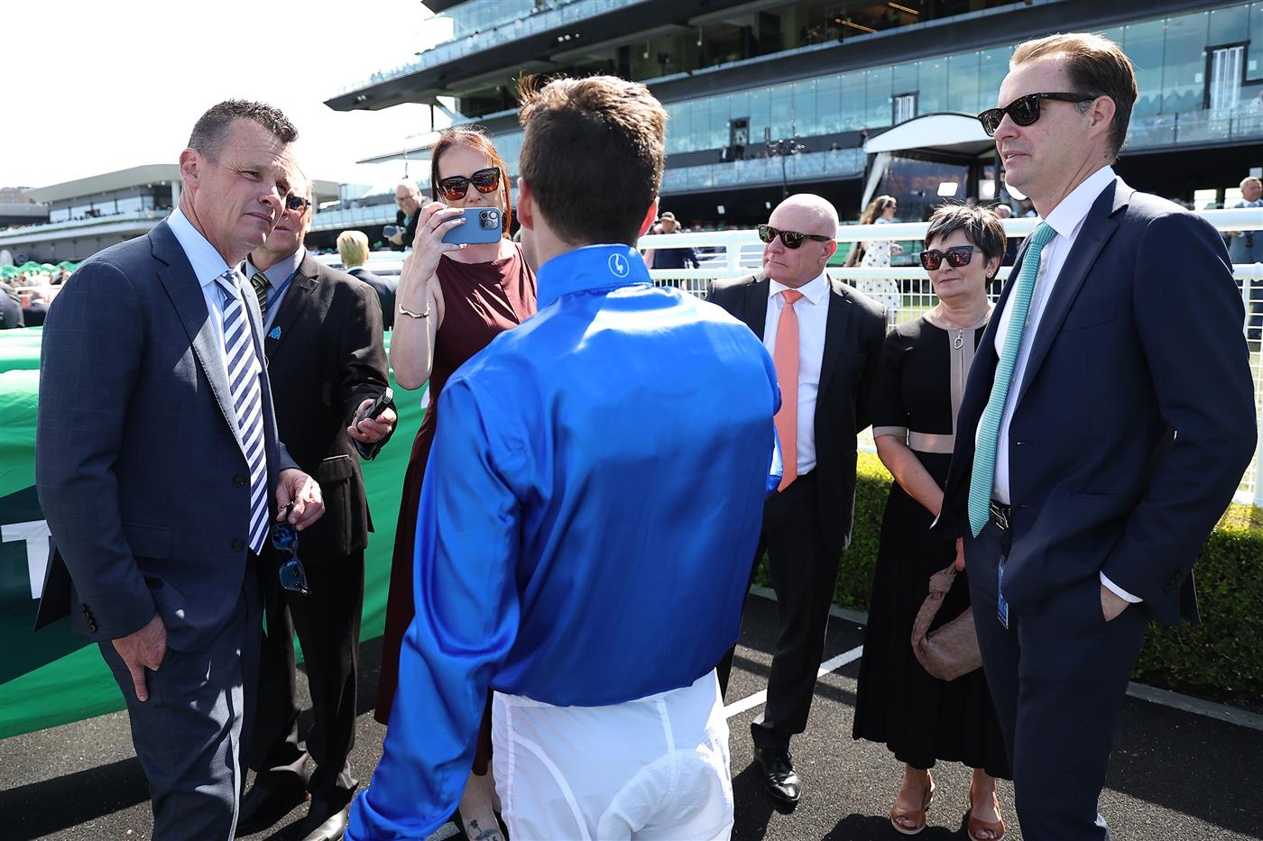 SYDNEY, AUSTRALIA - OCTOBER 04: Trainer Joseph Pride looks on after Adam Hyeronimus riding Attica win Race 4 Plunge Right Dulcify Stakes during Sydney Racing at Royal Randwick Racecourse on October 04, 2025 in Sydney, Australia. (Photo by Jeremy Ng/Getty Images)