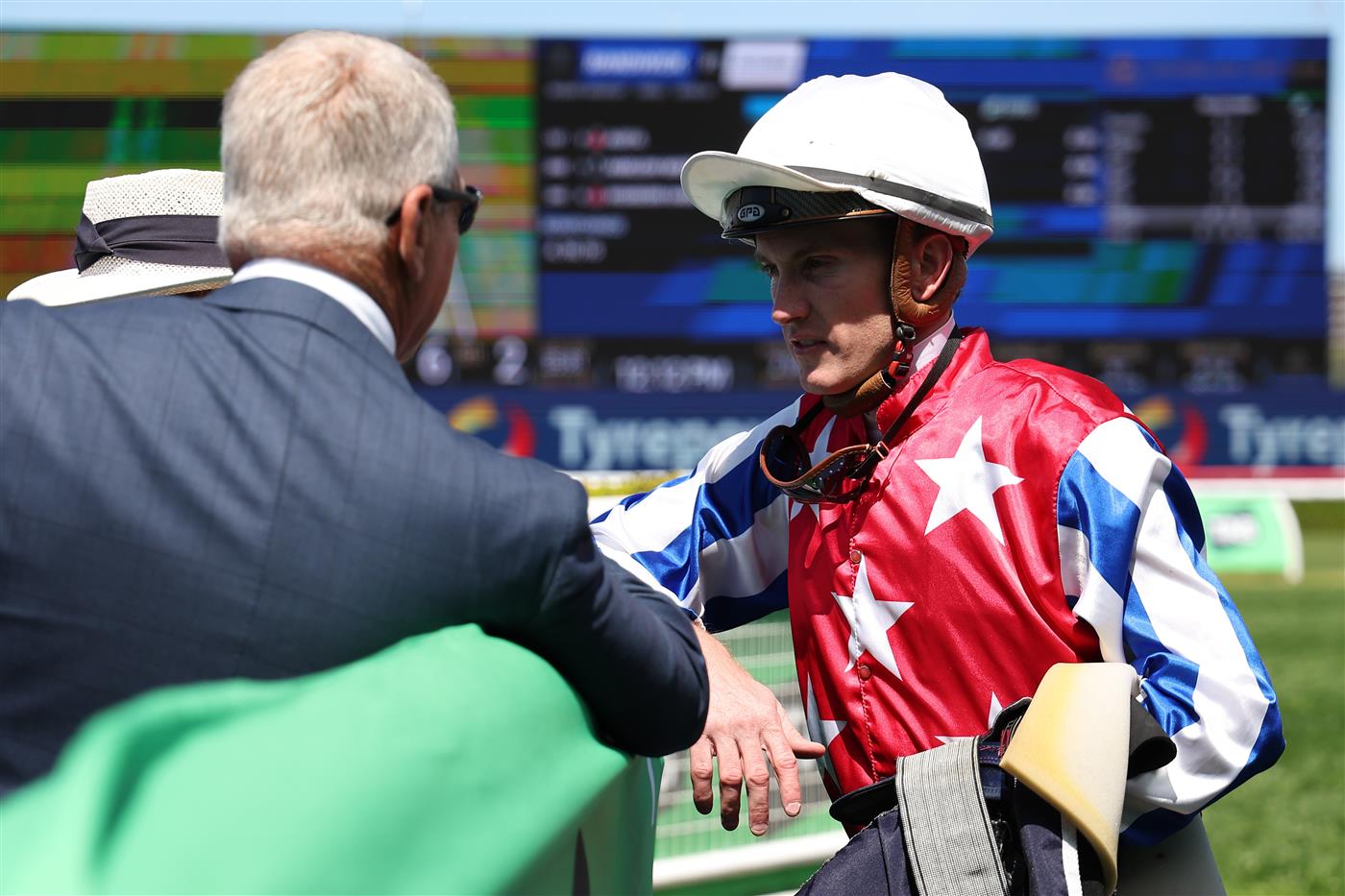 SYDNEY, AUSTRALIA - OCTOBER 04: Chad Schofield riding Agita 
 win Race 1 Midway during Sydney Racing at Royal Randwick Racecourse on October 04, 2025 in Sydney, Australia. (Photo by Jeremy Ng/Getty Images)