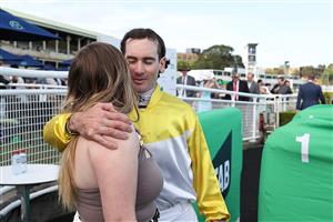 SYDNEY, AUSTRALIA - OCTOBER 04: Tyler Schiller riding Briasa 
 win Race 7 Precise Air Premiere Stakes during Sydney Racing at Royal Randwick Racecourse on October 04, 2025 in Sydney, Australia. (Photo by Jeremy Ng/Getty Images)