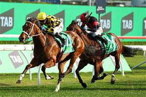 SYDNEY, AUSTRALIA - OCTOBER 04: Kerrin McEvoy riding Autumn Glow win Race 8 TAB Epsom Handicap  during Sydney Racing at Royal Randwick Racecourse on October 04, 2025 in Sydney, Australia. (Photo by Jeremy Ng/Getty Images)