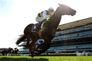 SYDNEY, AUSTRALIA - OCTOBER 04: Regan Bayliss riding Perfumist win Race 5 Melbourne Storm Mile during Sydney Racing at Royal Randwick Racecourse on October 04, 2025 in Sydney, Australia. (Photo by Jeremy Ng/Getty Images)