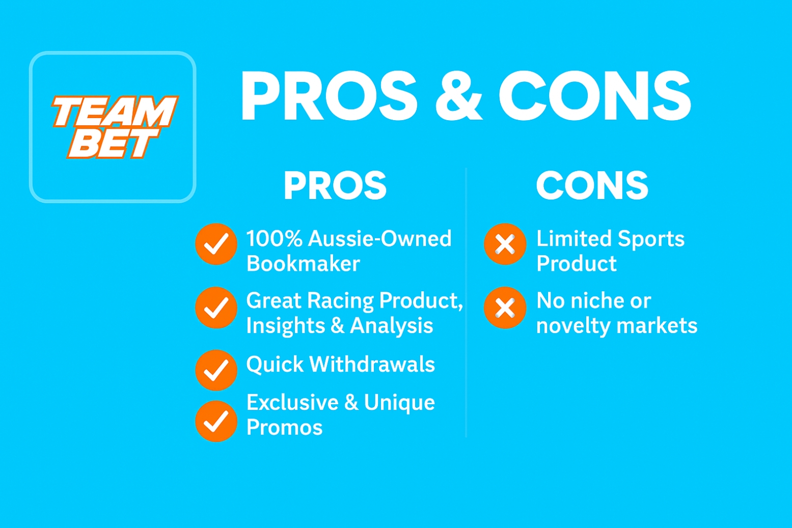 TeamBet Pros and Cons TeamBet Pros and Cons