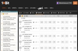NBA Betting at 1xBit
