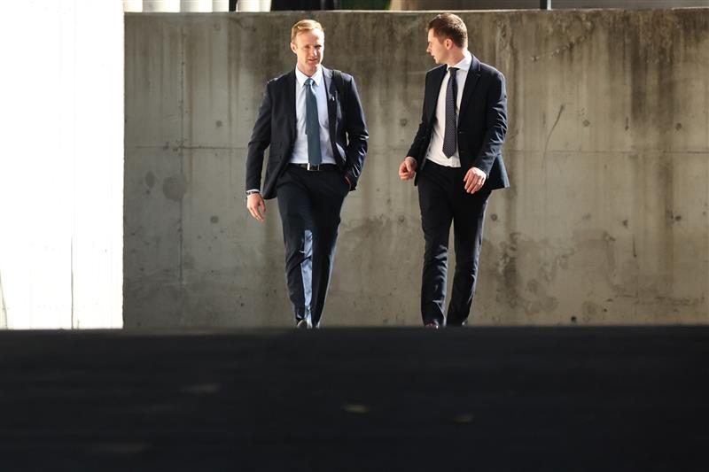 SYDNEY, AUSTRALIA - OCTOBER 18: The Hayes brothers  prepares for Race 7  The TAB Everest during Sydney Racing at Royal Randwick Racecourse on October 18, 2025 in Sydney, Australia. (Photo by Jeremy Ng/Getty Images)