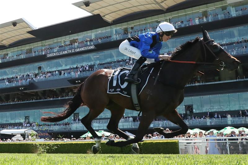 SYDNEY, AUSTRALIA - OCTOBER 18: Zac Lloyd riding  Idle Flyer win Race 4 Asahi Super Dry Angst Stakes during Sydney Racing at Royal Randwick Racecourse on October 18, 2025 in Sydney, Australia. (Photo by Jeremy Ng/Getty Images)