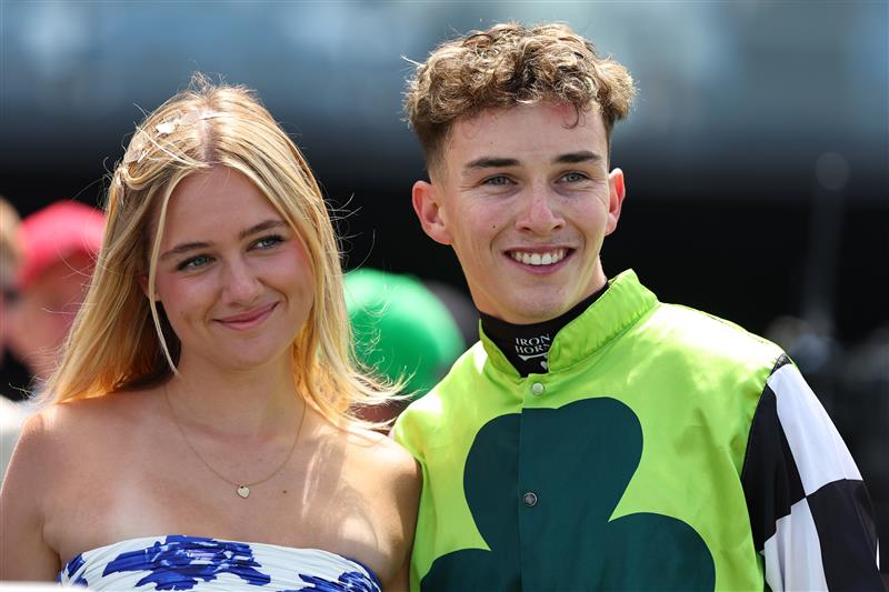 SYDNEY, AUSTRALIA - OCTOBER 18: Zac Lloyd riding Travolta win Race 2 Delta Building Automation St Leger Stakes during Sydney Racing at Royal Randwick Racecourse on October 18, 2025 in Sydney, Australia. (Photo by Jeremy Ng/Getty Images)