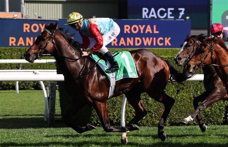 Jockey Zac Purton, rider of Ka Ying Rising, competes in the Everest 2025 race at the Royal Randwick racecourse in Sydney on October 18, 2025.  (Photo by DAVID GRAY / AFP) / -- IMAGE RESTRICTED TO EDITORIAL USE - STRICTLY NO COMMERCIAL USE -- (Photo by DAVID GRAY/AFP via Getty Images)          