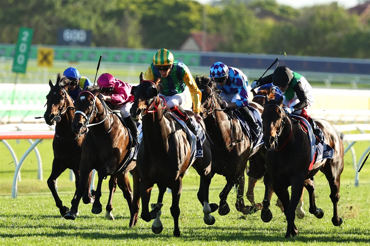 SYDNEY, AUSTRALIA - OCTOBER 18: Chad Schofield riding Ceolwulf win Race 9 King Charles III Stakes during Sydney Racing at Royal Randwick Racecourse on October 18, 2025 in Sydney, Australia. (Photo by Jeremy Ng/Getty Images)