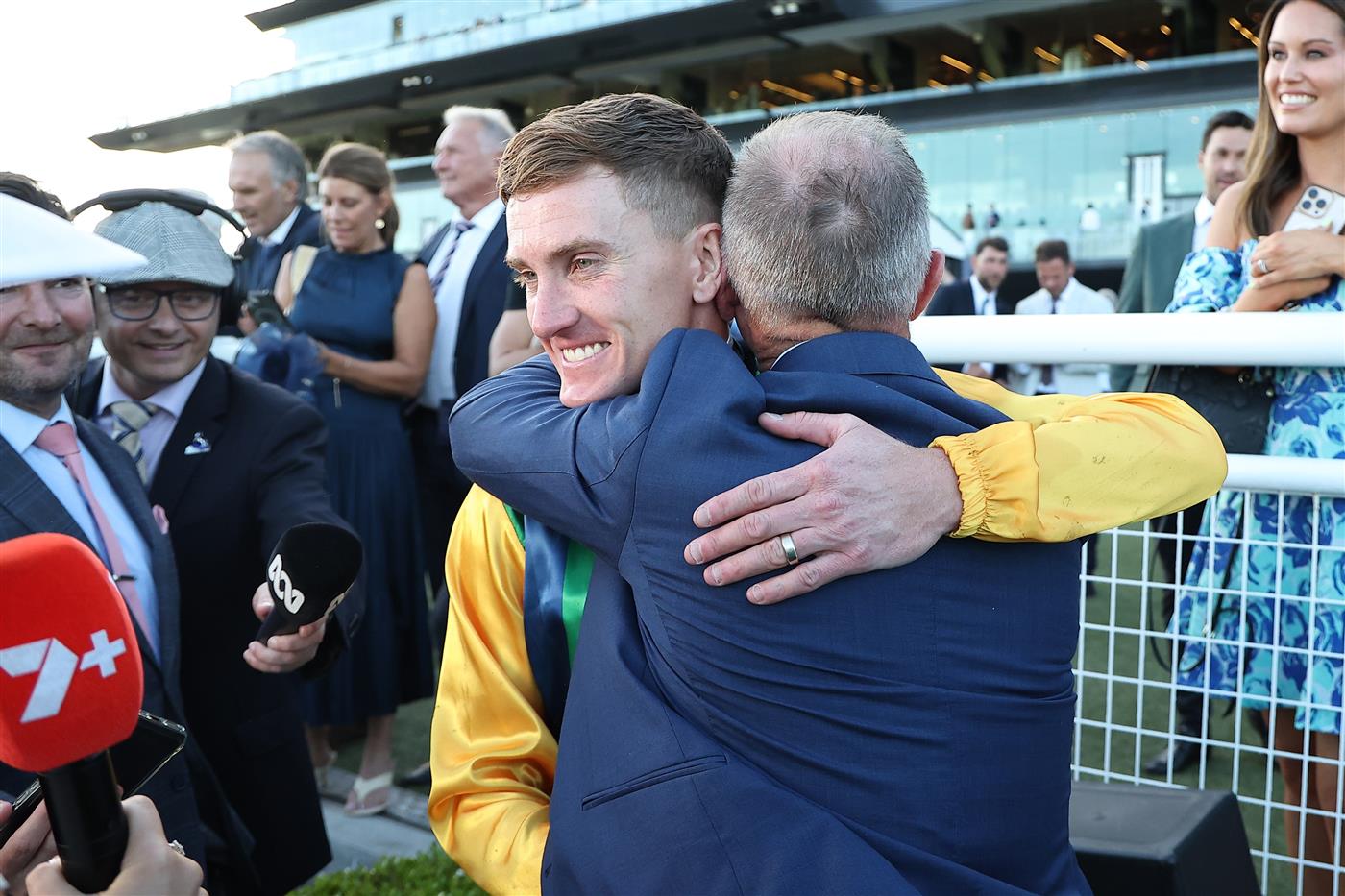 SYDNEY, AUSTRALIA - OCTOBER 18: Chad Schofield riding Ceolwulf win Race 9 King Charles III Stakes during Sydney Racing at Royal Randwick Racecourse on October 18, 2025 in Sydney, Australia. (Photo by Jeremy Ng/Getty Images)