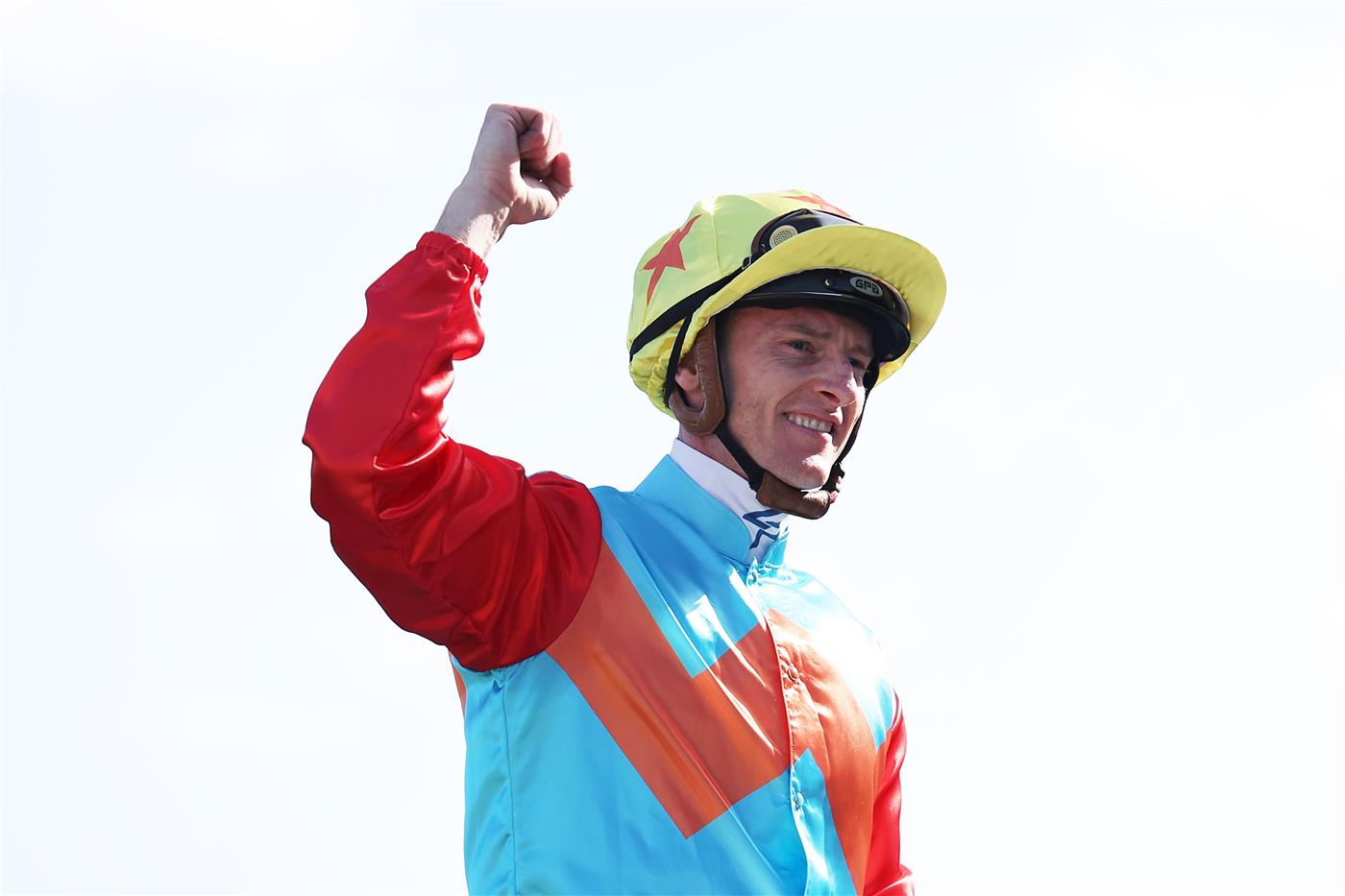 SYDNEY, AUSTRALIA - OCTOBER 18: Zac Purton riding Ka Ying Rising  win Race 7  The TAB Everest during Sydney Racing at Royal Randwick Racecourse on October 18, 2025 in Sydney, Australia. (Photo by Jeremy Ng/Getty Images)