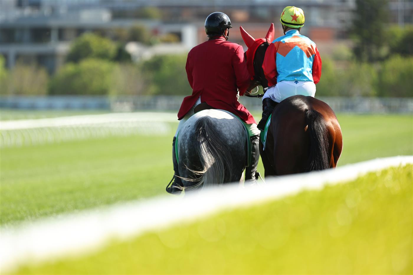 SYDNEY, AUSTRALIA - OCTOBER 18: Zac Purton riding Ka Ying Rising  prepares for Race 7  The TAB Everest during Sydney Racing at Royal Randwick Racecourse on October 18, 2025 in Sydney, Australia. (Photo by Jeremy Ng/Getty Images)