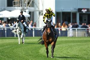 SYDNEY, AUSTRALIA - OCTOBER 18: Tyler Schiller riding  Clear Thinking  win Race 5 The Kosciuszko during Sydney Racing at Royal Randwick Racecourse on October 18, 2025 in Sydney, Australia. (Photo by Jeremy Ng/Getty Images)