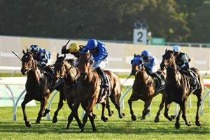 SYDNEY, AUSTRALIA - OCTOBER 18: Adam Hyeronimus riding Kerguelen win Race 10 The Hong Kong Jockey Club World Pool during Sydney Racing at Royal Randwick Racecourse on October 18, 2025 in Sydney, Australia. (Photo by Jeremy Ng/Getty Images)