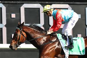 SYDNEY, AUSTRALIA - OCTOBER 18: Zac Purton riding Ka Ying Rising  win Race 7  The TAB Everest during Sydney Racing at Royal Randwick Racecourse on October 18, 2025 in Sydney, Australia. (Photo by Jeremy Ng/Getty Images)