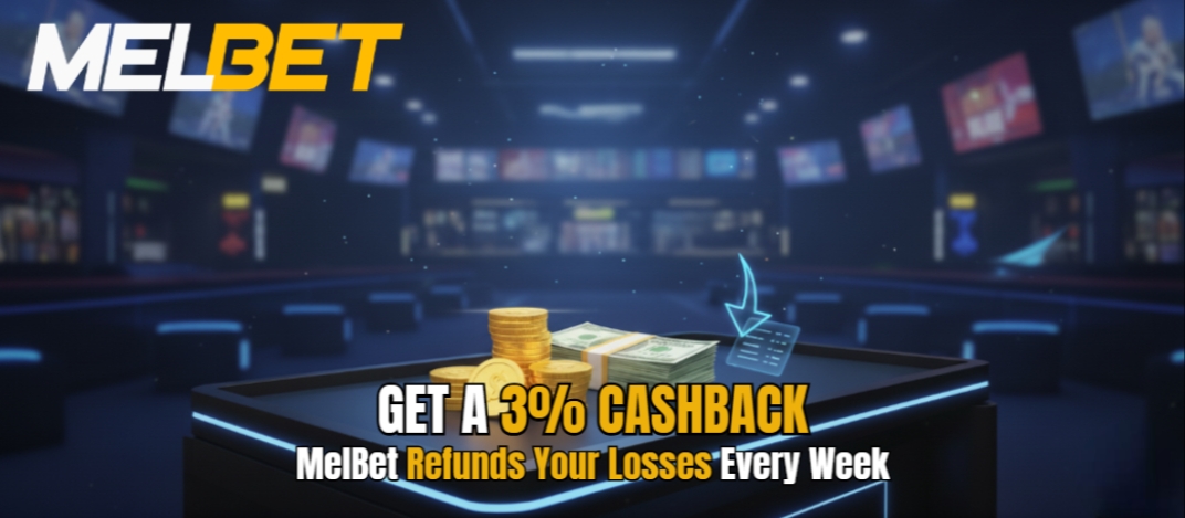 MelBet 3% CashBack Promo