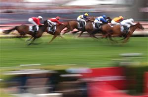 MELBOURNE, AUSTRALIA - OCTOBER 25: A general view during race two the HKLC World Pool Red Anchor Stakes during Cox Plate Day at Moonee Valley Racecourse on October 25, 2025 in Melbourne, Australia. (Photo by Robert Cianflone/Getty Images)
