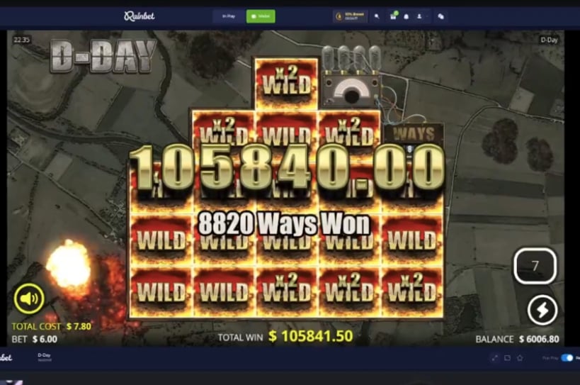 D-Day Big win at Rainbet