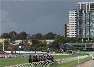 MELBOURNE, AUSTRALIA - NOVEMBER 04: A general view of race seven the Lexus Melbourne Cup during Melbourne Cup Day at Flemington Racecourse on November 04, 2025 in Melbourne, Australia. (Photo by Robert Cianflone/Getty Images)