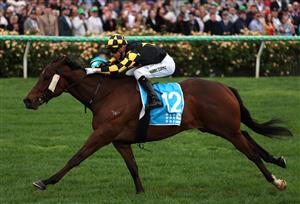 MELBOURNE, AUSTRALIA - NOVEMBER 04: Harry Coffey Rides Persian Spirit to win race ten the Channel 9 Trophyduring Melbourne Cup Day at Flemington Racecourse on November 04, 2025 in Melbourne, Australia. (Photo by Robert Cianflone/Getty Images)
