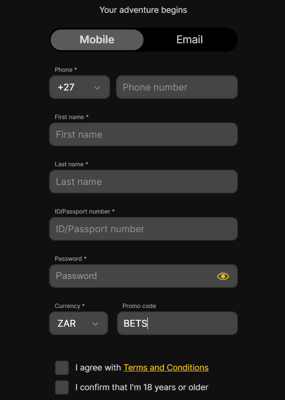 Wanejo Bets Promo Code BETS - Deposit bonus up to R10,000