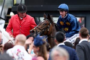 MELBOURNE, AUSTRALIA - NOVEMBER 06: John Allen rides #7 Strictly Business to win race eight the Crown Oaks during Oaks Day at Flemington Racecourse on November 06, 2025 in Melbourne, Australia. (Photo by Josh Chadwick/Getty Images)