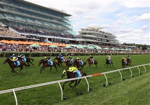 MELBOURNE, AUSTRALIA - NOVEMBER 06: Michael Dee rides #3 Apulia to win race five the Channel 9 Chester Manifold Stakes during Oaks Day at Flemington Racecourse on November 06, 2025 in Melbourne, Australia. (Photo by Robert Cianflone/Getty Images)