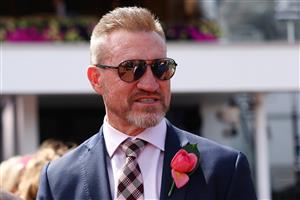 MELBOURNE, AUSTRALIA - NOVEMBER 06: Nathan Buckley can be seen during Melbourne Racing at Flemington Racecourse on November 06, 2025 in Melbourne, Australia. (Photo by Morgan Hancock/Getty Images)