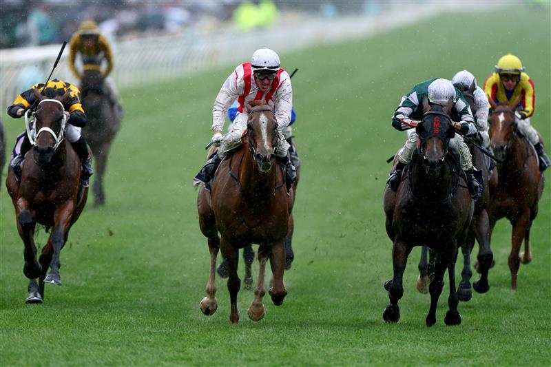 MELBOURNE, AUSTRALIA - NOVEMBER 08: Mark Zahra rides #1 Giga Kick to win race six the Vrc Champions Sprint during Champions Day at Flemington Racecourse on November 08, 2025 in Melbourne, Australia. (Photo by Josh Chadwick/Getty Images)