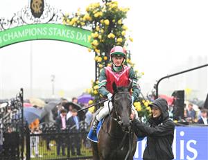 MELBOURNE, AUSTRALIA - NOVEMBER 08: Ethan Brown riding Calamari Ring after winning Race 1, the Inglis Banner during Champions Day at Flemington Racecourse on November 08, 2025 in Melbourne, Australia. (Photo by Vince Caligiuri/Getty Images)