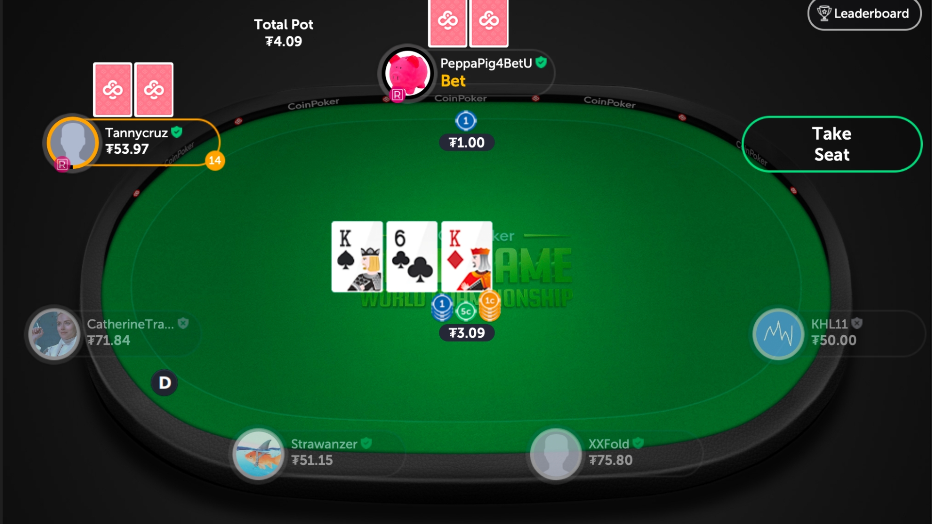 CoinPoker Cash Game Table CoinPoker Cash Game Table