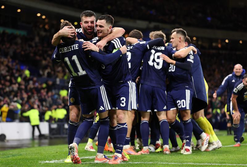 Scotland celebrate sealing a World Cup berth (Getty Images)