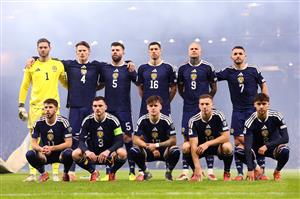 Scotland players pose for a photo prior to the match (Getty Images)