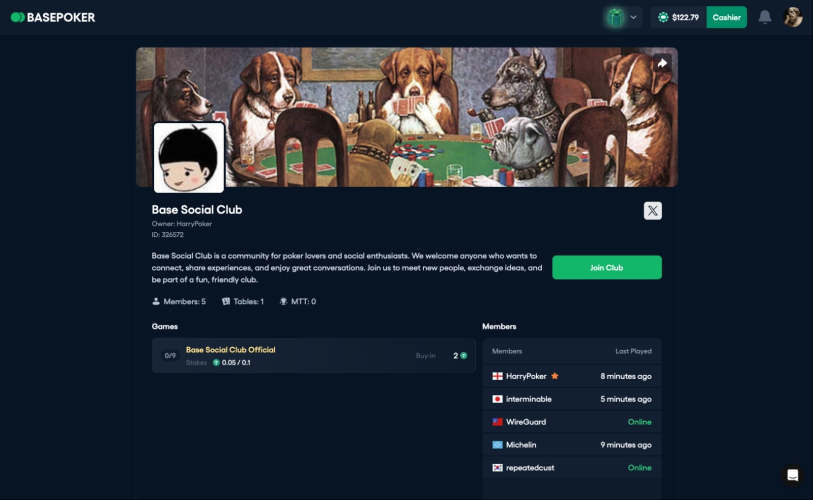 BasePoker Clubs