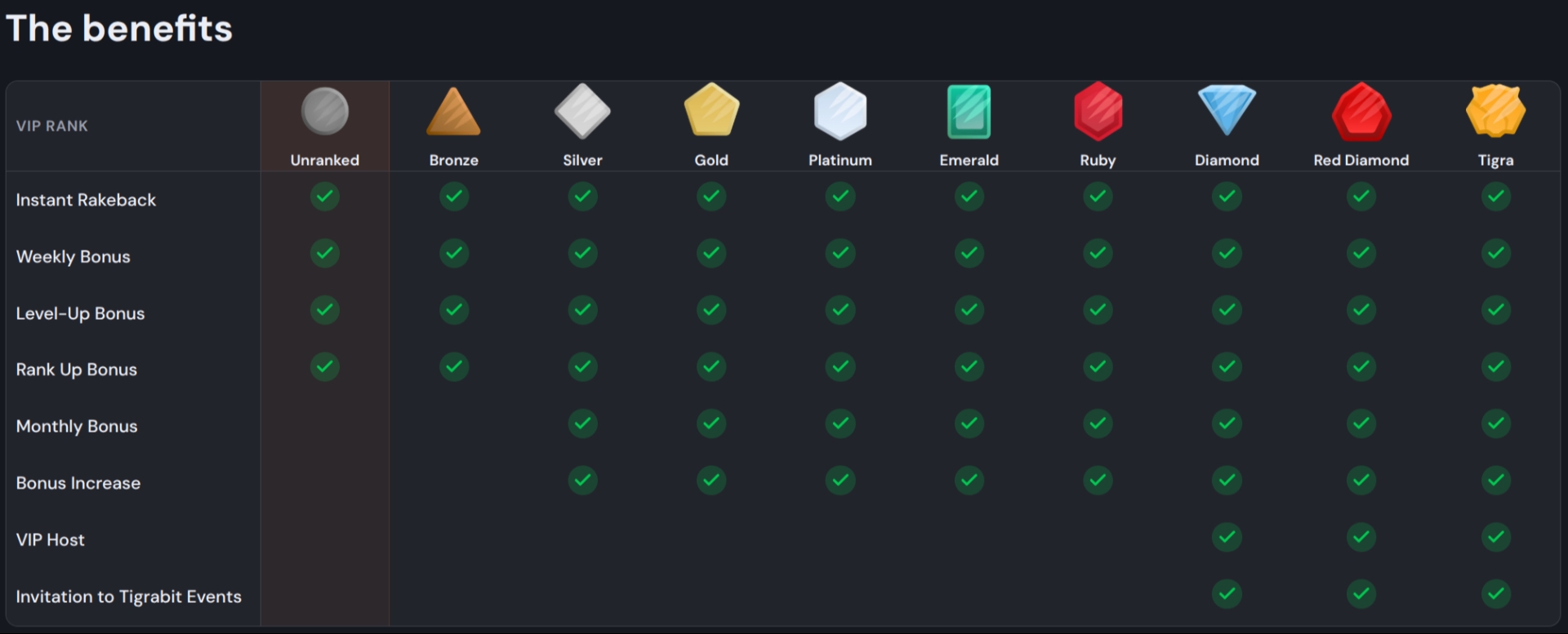 Tigrabit VIP Program Image