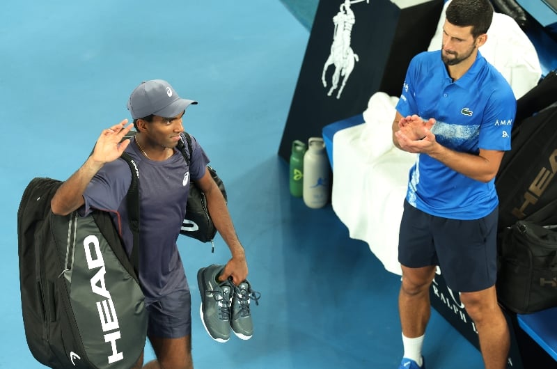 Nishesh Basavareddy & Novak Djokovic Nishesh Basavareddy & Novak Djokovic