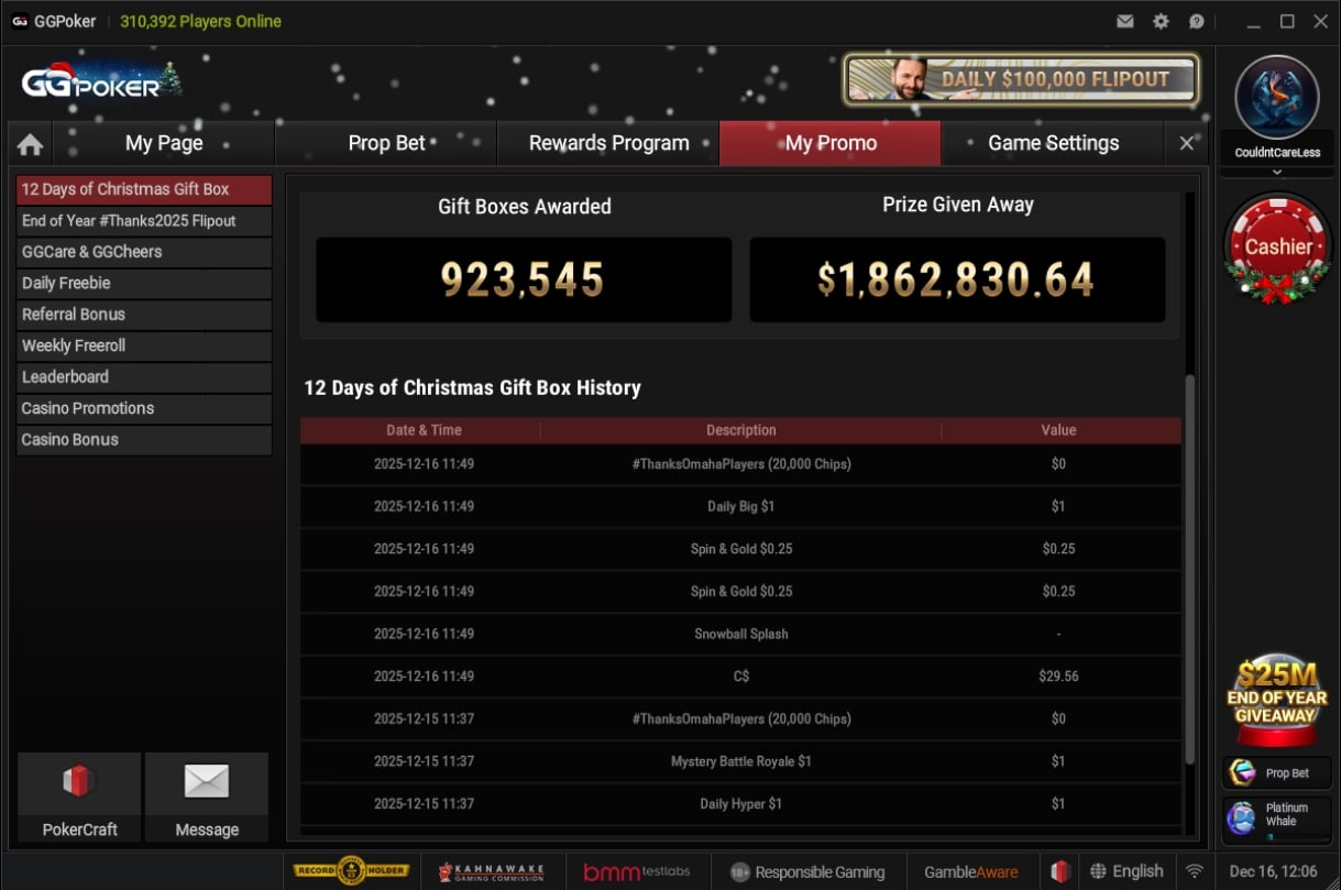 GGPoker Christmas Giveaway