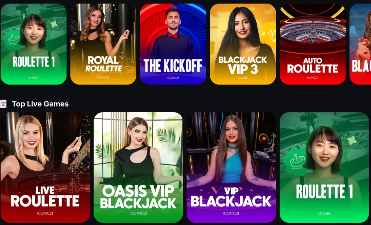CoinCasino Live Casino Lobby