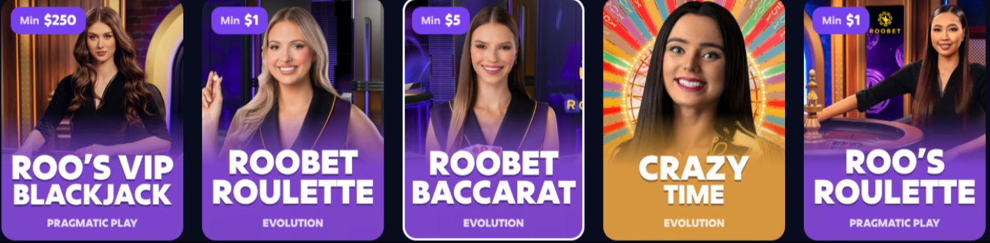 Roobet Live Casino Lobby Roobet Live Casino Lobby